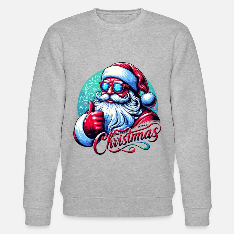 Joyeux Noël Père Noël - Sweat bio CHANGER Stanley/Stella Unisexe - gris chiné