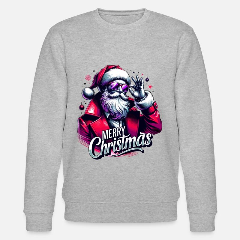 Joyeux Noël Père Noël - Sweat bio CHANGER Stanley/Stella Unisexe - gris chiné