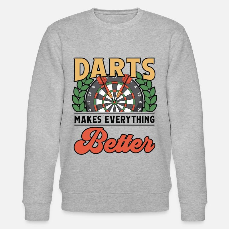 Darts makes everything better - Stanley/Stella Unisex Bio-Sweatshirt CHANGER - Grau meliert