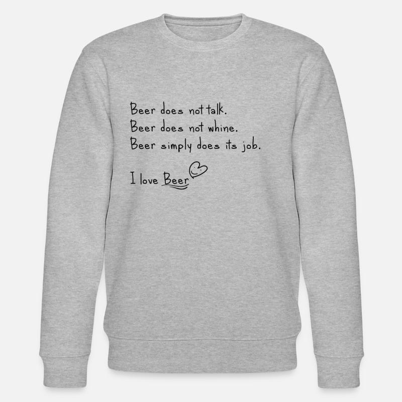 Ich liebe Bier - Stanley/Stella Unisex Bio-Sweatshirt CHANGER  - Grau meliert