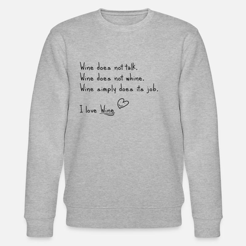 Ich liebe Wein - Stanley/Stella Unisex Bio-Sweatshirt CHANGER  - Grau meliert
