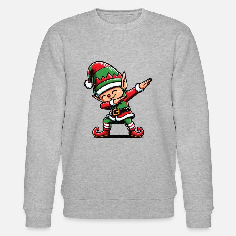 Dabbing Noël Elfe Dab Noël - Sweat bio CHANGER Stanley/Stella Unisexe - gris chiné