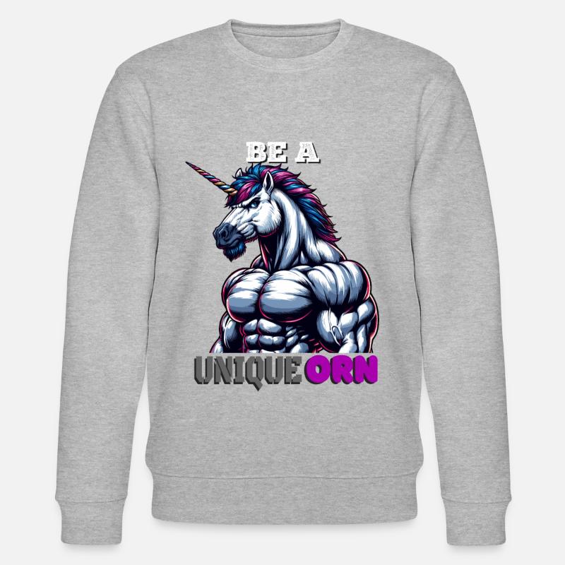 Be a Unique-orn - Stanley/Stella Unisex Bio-Sweatshirt CHANGER  - Grau meliert