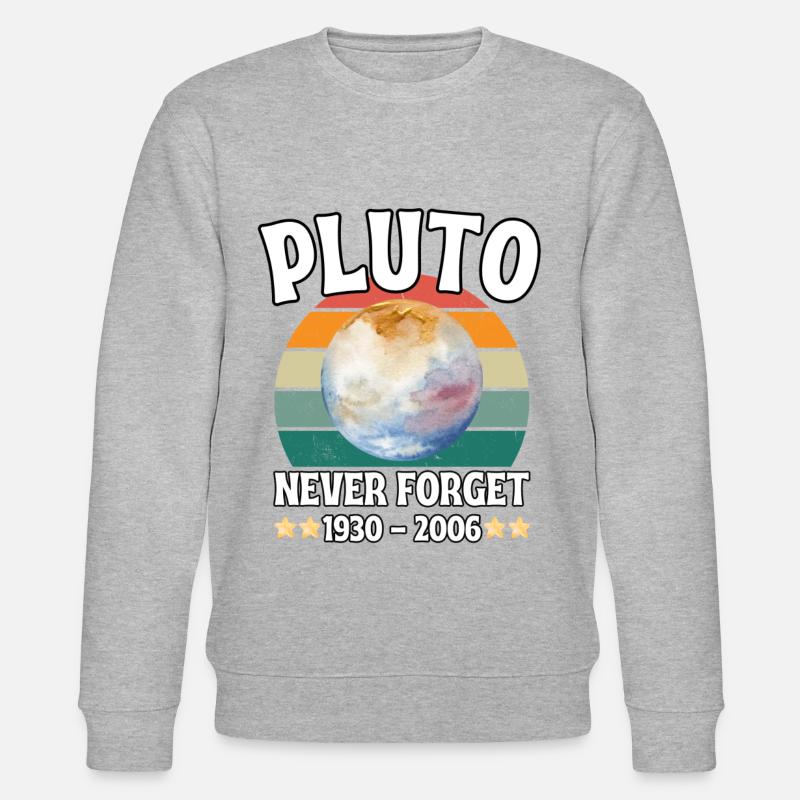Pluto Planet ewiges Gedächtnis 1930-2006 - Stanley/Stella Unisex Bio-Sweatshirt CHANGER  - Grau meliert