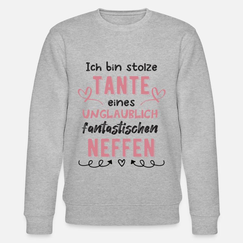 Stolze Tante von Neffe - Stanley/Stella Unisex Bio-Sweatshirt CHANGER - Grau meliert