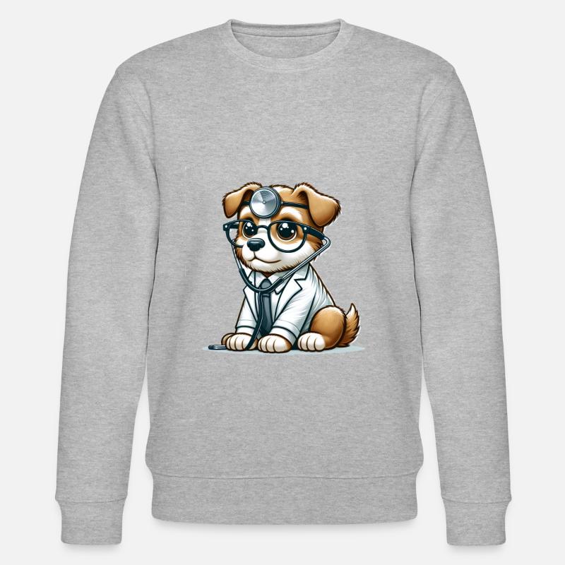 Médecin de chien mignon - Sweat bio CHANGER Stanley/Stella Unisexe - gris chiné