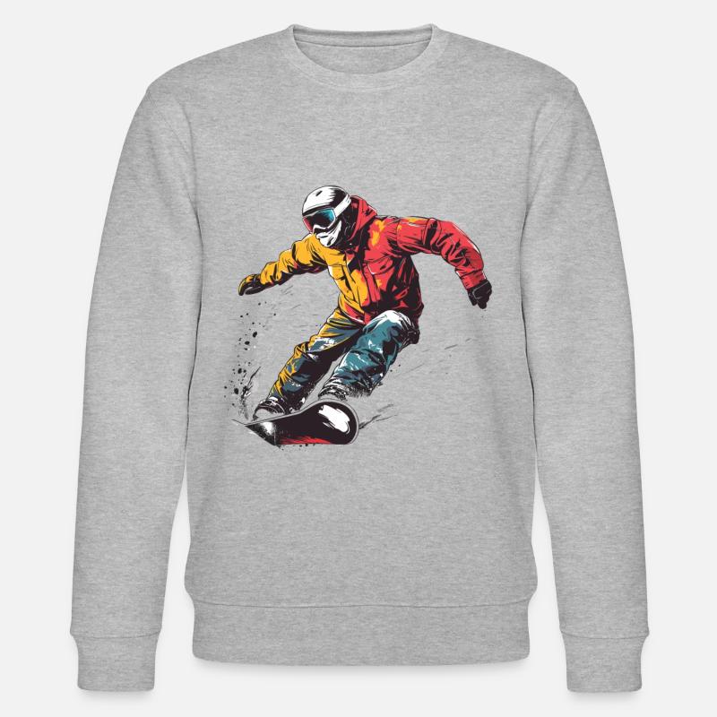 Winter Mountains Freestyle Snowboard - Sweat bio CHANGER Stanley/Stella Unisexe - gris chiné