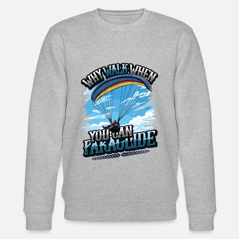 Parachutisme Parachutisme Parapente - Sweat bio CHANGER Stanley/Stella Unisexe - gris chiné