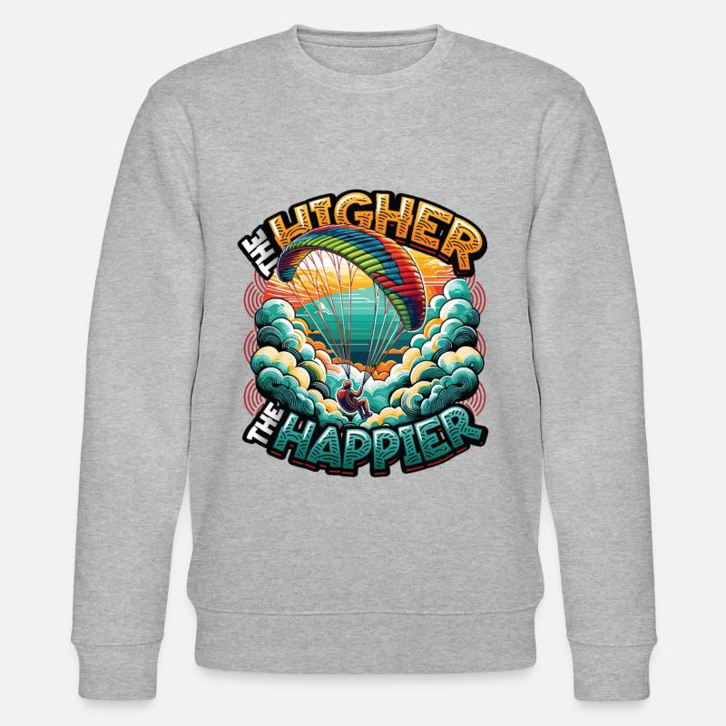 Parachutisme Parachutisme Parapente - Sweat bio CHANGER Stanley/Stella Unisexe - gris chiné