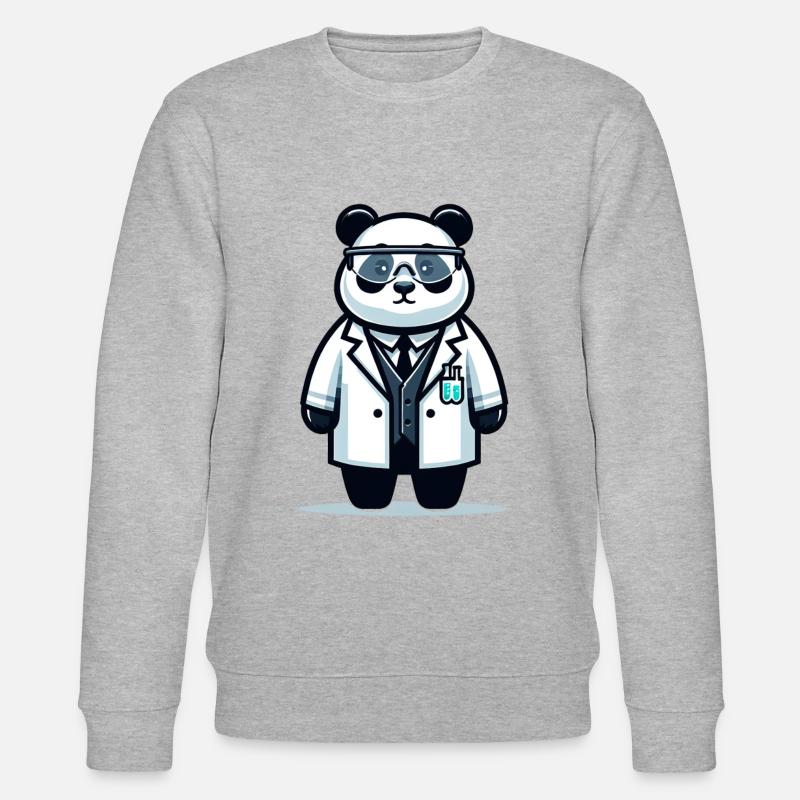 Scientifique panda mignon - Sweat bio CHANGER Stanley/Stella Unisexe - gris chiné