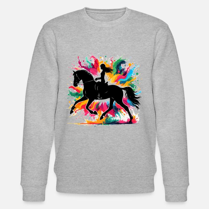 Quarter Horse Mädchen - Stanley/Stella Unisex Bio-Sweatshirt CHANGER  - Grau meliert