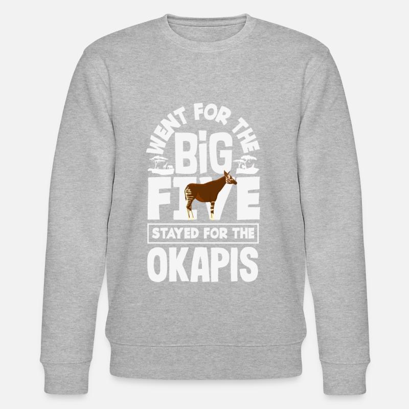 Funny zookeeper okapi lover - Stanley/Stella CHANGER Unisex Organic Sweatshirt - heather grey