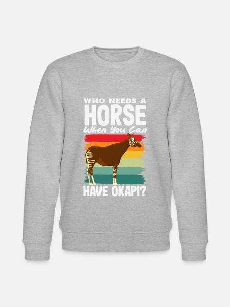 Funny zookeeper okapi lover - Stanley/Stella CHANGER Unisex Organic Sweatshirt - heather grey