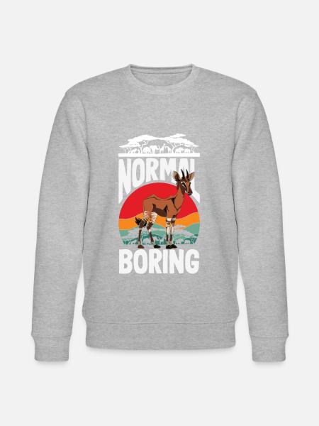 Funny zookeeper okapi lover - Stanley/Stella CHANGER Unisex Organic Sweatshirt - heather grey