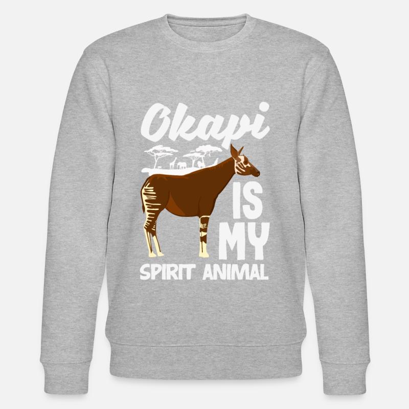 Drôle d’amant d’okapi gardien de zoo - Sweat bio CHANGER Stanley/Stella Unisexe - gris chiné