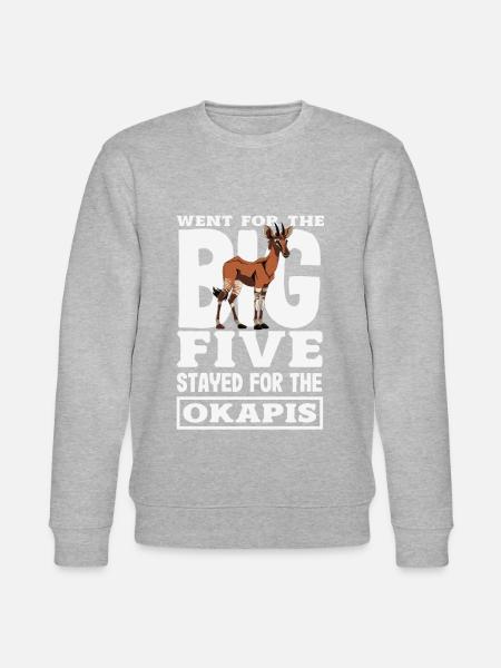 Funny zookeeper okapi lover - Stanley/Stella CHANGER Unisex Organic Sweatshirt - heather grey