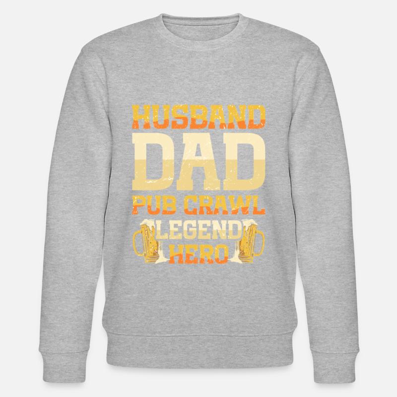 Crawled Pub Crawl Alcohol Drinking - Stanley/Stella CHANGER Unisex Organic Sweatshirt - heather grey