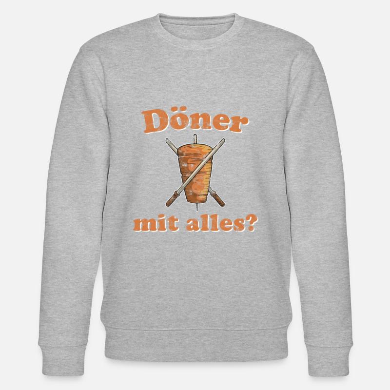 Döner mit alles - Stanley/Stella Unisex Bio-Sweatshirt CHANGER  - Grau meliert