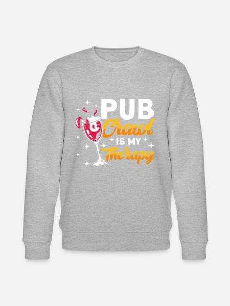 Crawled Pub Crawl Alcohol Drinking - Stanley/Stella Unisex Bio-Sweatshirt CHANGER - Grau meliert