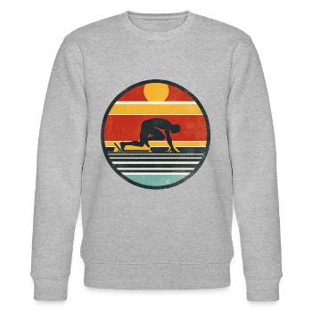 Sprinter - Track And Field 3 - Stanley/Stella CHANGER Unisex Organic Sweatshirt - heather grey - Front - Nik (191cm) & Marisol (170cm)