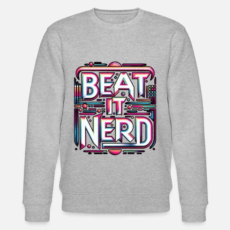 Beat it Nerd 10 - Stanley/Stella Unisex Bio-Sweatshirt CHANGER  - Grau meliert