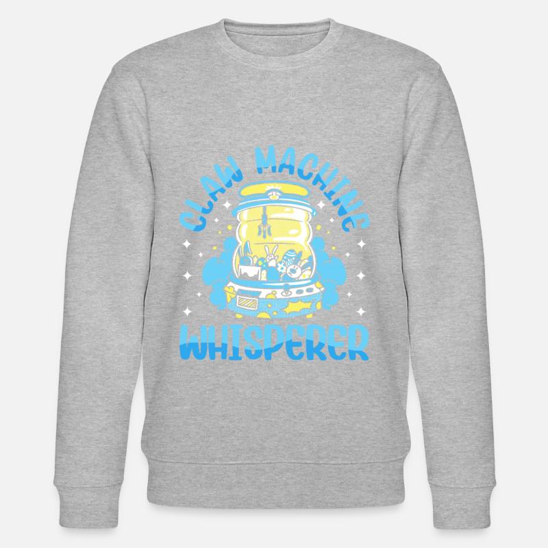 Claw Game Funny Claw Machine - Stanley/Stella CHANGER Unisex Organic Sweatshirt - heather grey