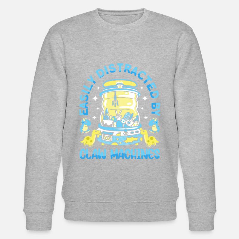Claw Game Funny Claw Machine - Stanley/Stella CHANGER Unisex Organic Sweatshirt - heather grey