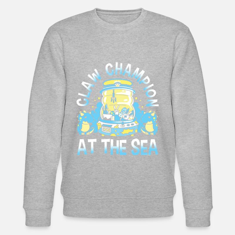 Claw Game Funny Claw Machine - Stanley/Stella CHANGER Unisex Organic Sweatshirt - heather grey