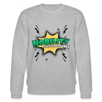 Vornehmheit Ist Meine Superkraft Eigenschaft - Stanley/Stella Unisex Bio-Sweatshirt CHANGER  - Grau meliert - Vorne - Nik (191cm) & Marisol (170cm)