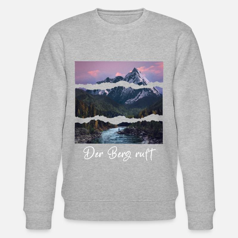 The mountain is calling - Stanley/Stella CHANGER Unisex Organic Sweatshirt - heather grey