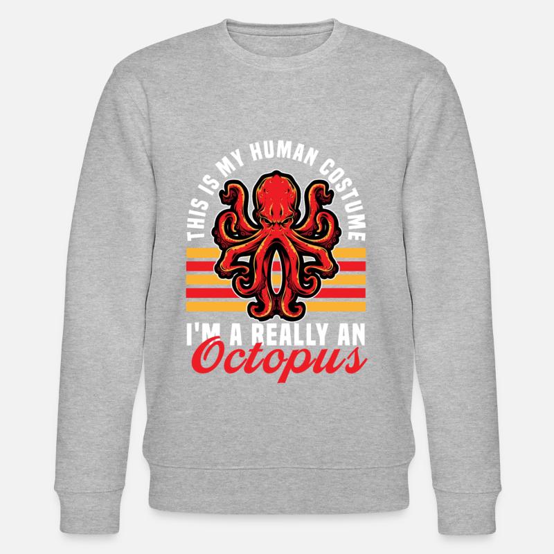 Pieuvre - Sweat bio CHANGER Stanley/Stella Unisexe - gris chiné