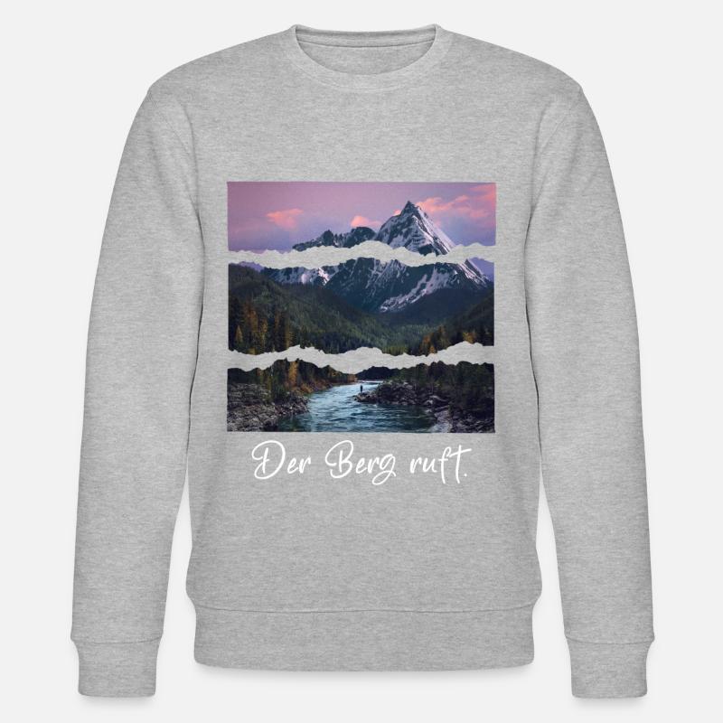 the mountain is calling - Stanley/Stella Unisex Bio-Sweatshirt CHANGER  - Grau meliert