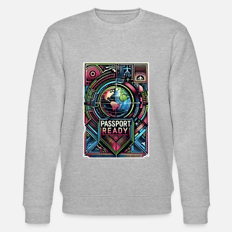 Passport Ready 10 - Stanley/Stella Unisex Bio-Sweatshirt CHANGER  - Grau meliert