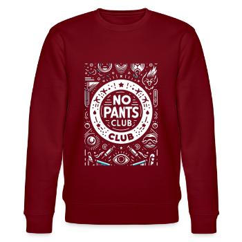 No Pants Club 9 - Stanley/Stella CHANGER Unisex Organic Sweatshirt - burgundy - Front - Nik (191cm) & Marisol (170cm)