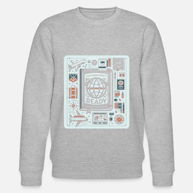 Passport Ready 5 - Stanley/Stella Unisex Bio-Sweatshirt CHANGER  - Grau meliert