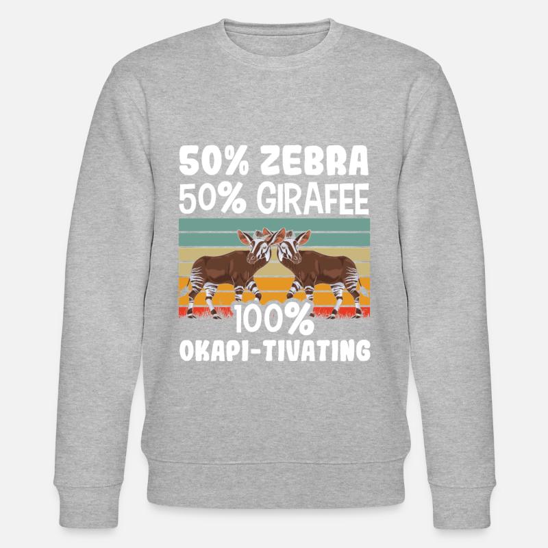 Funny zookeeper okapi lover - Stanley/Stella CHANGER Unisex Organic Sweatshirt - heather grey