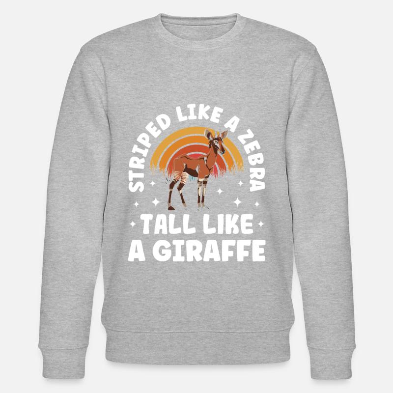 Funny zookeeper okapi lover - Stanley/Stella CHANGER Unisex Organic Sweatshirt - heather grey