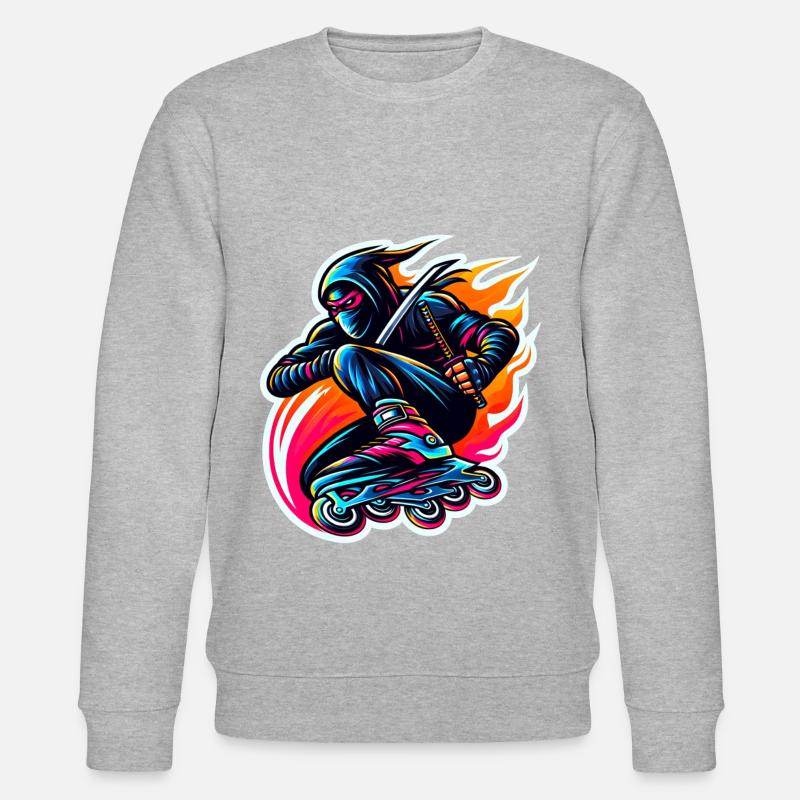 Rollerblade Ninja 10 - Stanley/Stella CHANGER Unisex Organic Sweatshirt - heather grey
