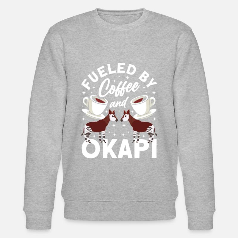 Funny zookeeper okapi lover - Stanley/Stella CHANGER Unisex Organic Sweatshirt - heather grey