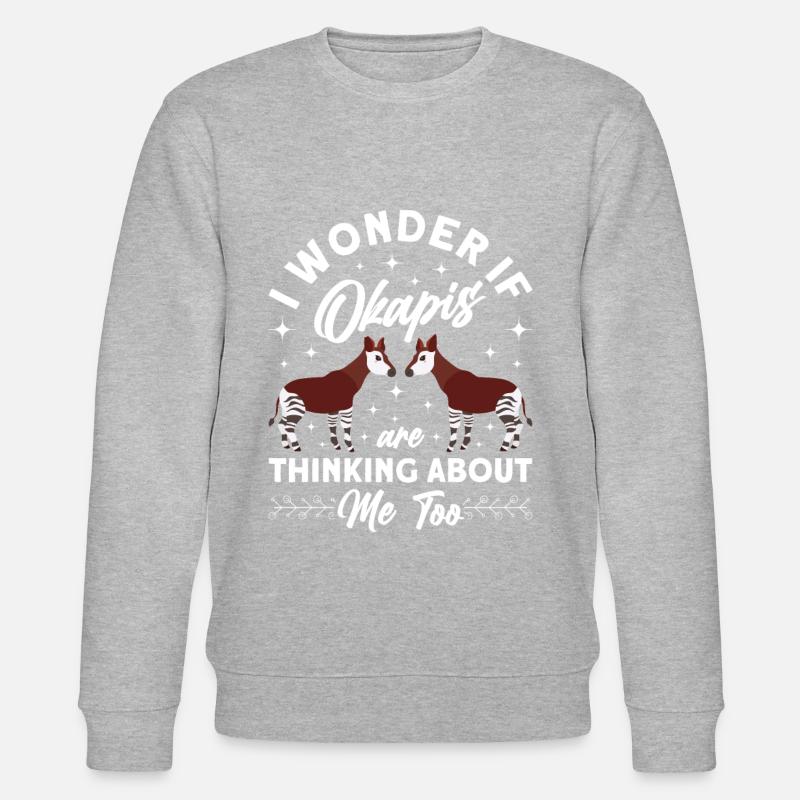 Funny zookeeper okapi lover - Stanley/Stella CHANGER Unisex Organic Sweatshirt - heather grey
