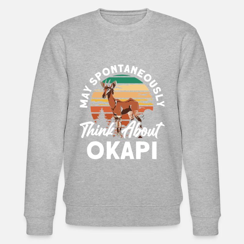 Funny zookeeper okapi lover - Stanley/Stella CHANGER Unisex Organic Sweatshirt - heather grey