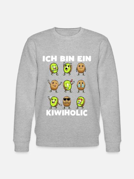 Kiwi Fruit Kiwiholic - Stanley/Stella CHANGER Unisex Organic Sweatshirt - heather grey