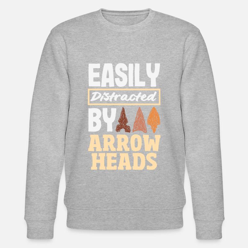 Arrowhead Hunter Bogenschießen Arrowhead - Stanley/Stella Unisex Bio-Sweatshirt CHANGER  - Grau meliert