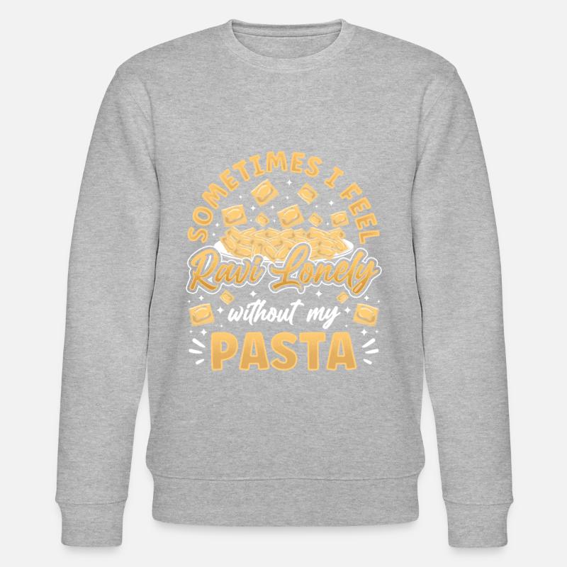 Pâtes raviolis italiennes drôles - Sweat bio CHANGER Stanley/Stella Unisexe - gris chiné