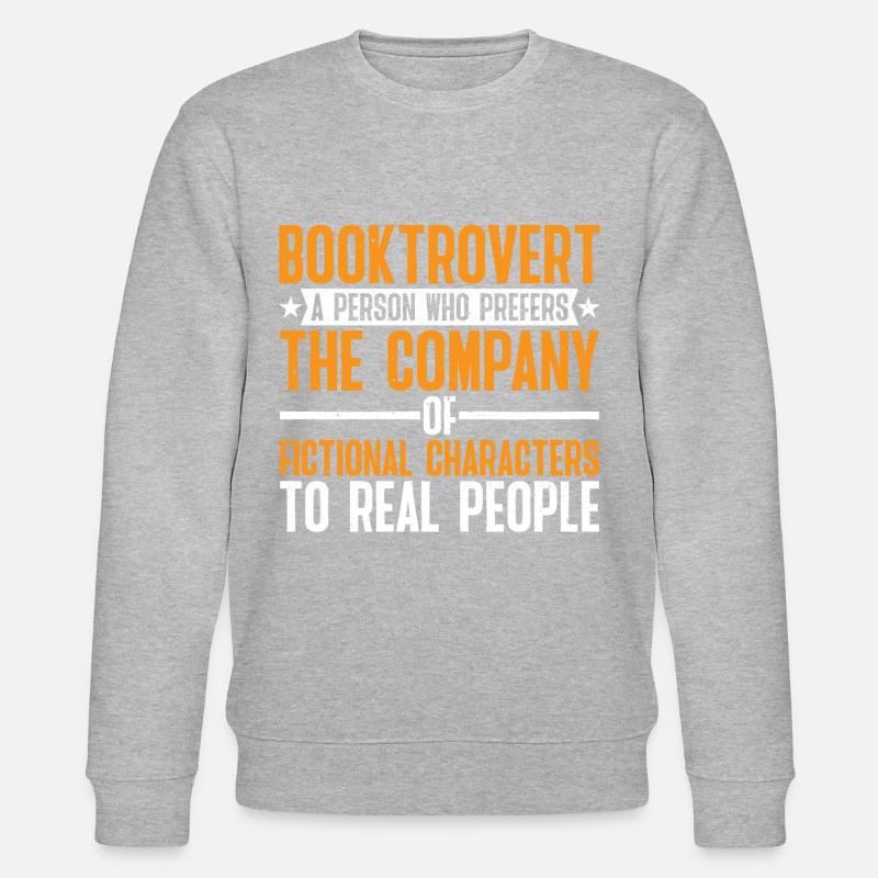 Booktrovert Definition Description 8 - Stanley/Stella CHANGER Unisex Organic Sweatshirt - heather grey
