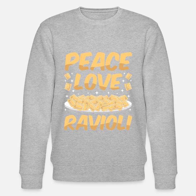 Pâtes raviolis italiennes drôles - Sweat bio CHANGER Stanley/Stella Unisexe - gris chiné