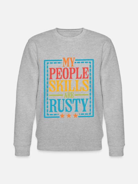 My People Skills Are Rusty 16 - Stanley/Stella økologisk unisex-sweatshirt CHANGER  - grå meleret