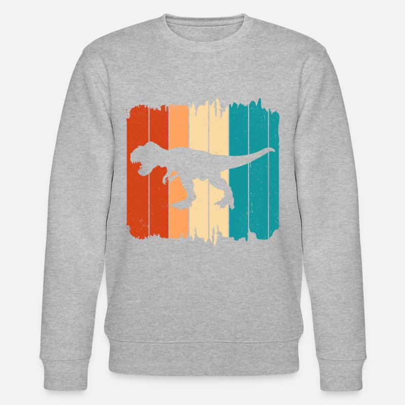 T Rex - Stanley/Stella Unisex Bio-Sweatshirt CHANGER  - Grau meliert