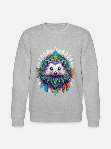 Riccio Mandala Potere Spirituale Disegno Animale - Felpa ecologica unisex CHANGER di Stanley/Stella - grigio melange