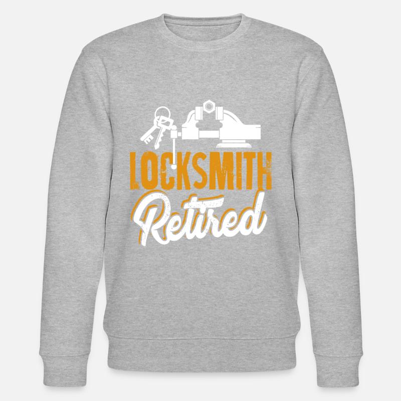 Locksmith Retired Locksmith - Stanley/Stella CHANGER Unisex Organic Sweatshirt - heather grey